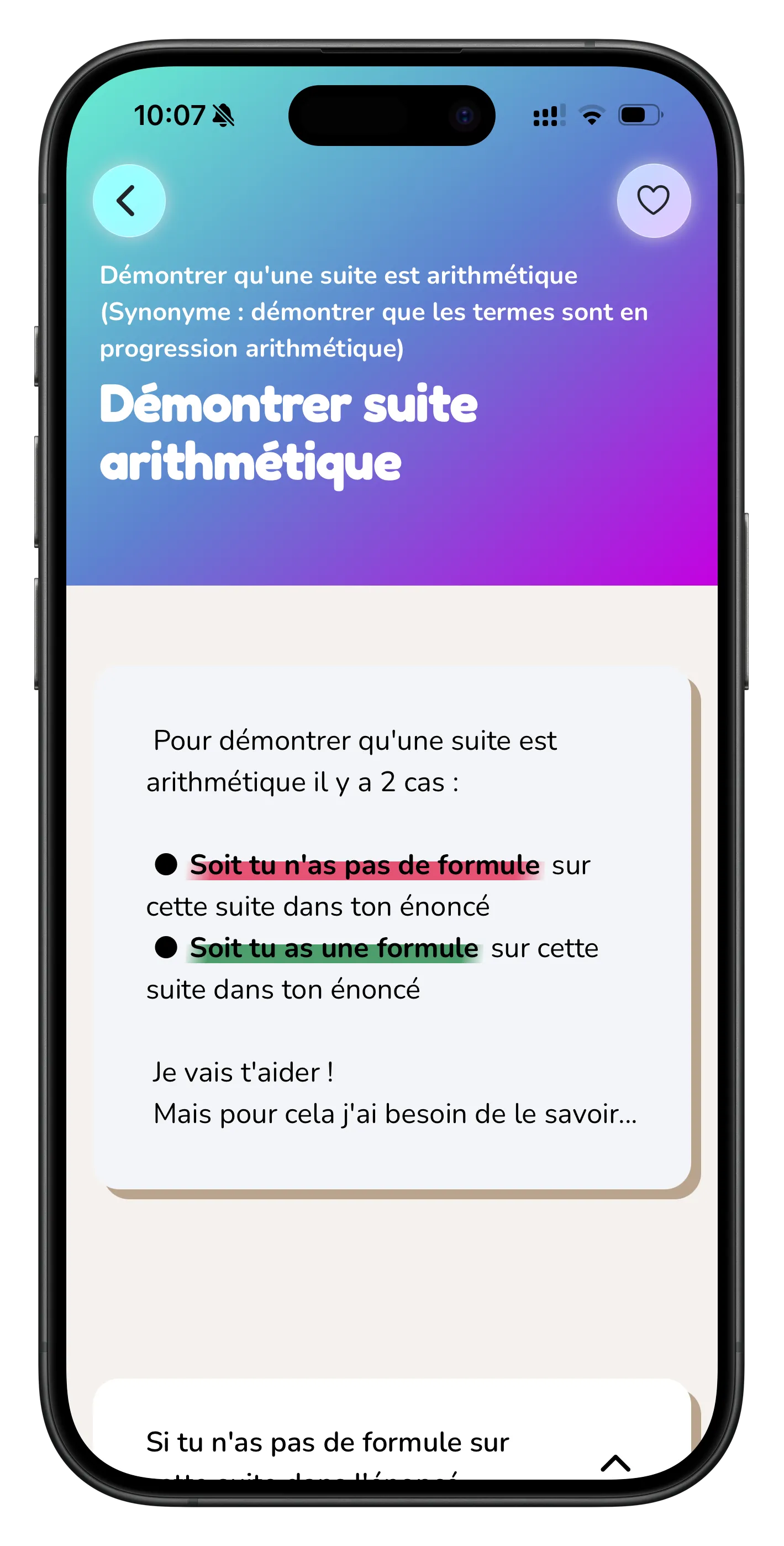 Module interactif Kees pour démontrer qu’une suite est arithmétique